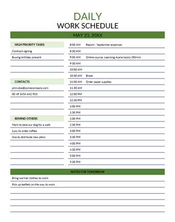 employee schedule calendar template free