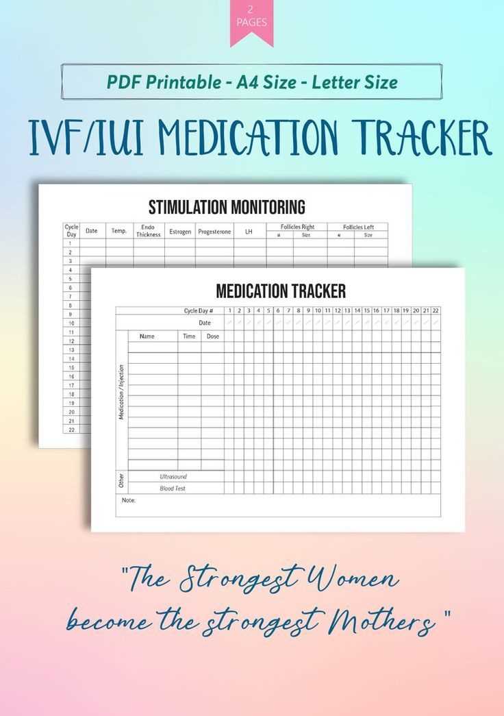 ivf medication calendar template