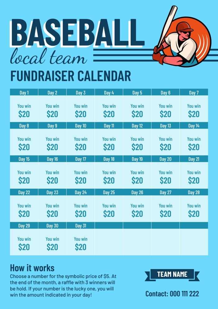 annual fundraising calendar template