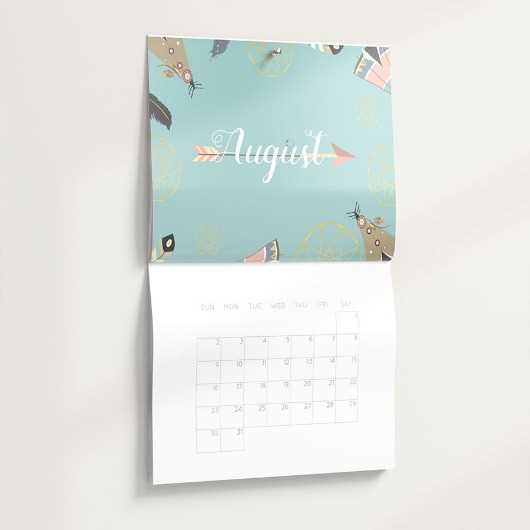 folding calendar template