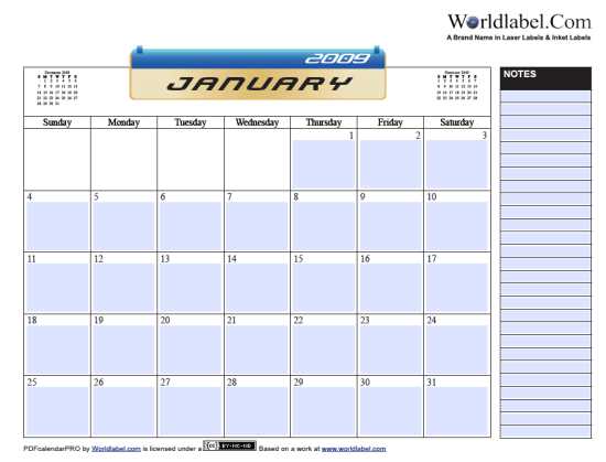 fillable calendar template free