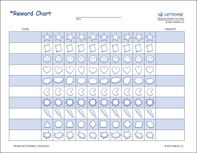 behavior chart calendar template