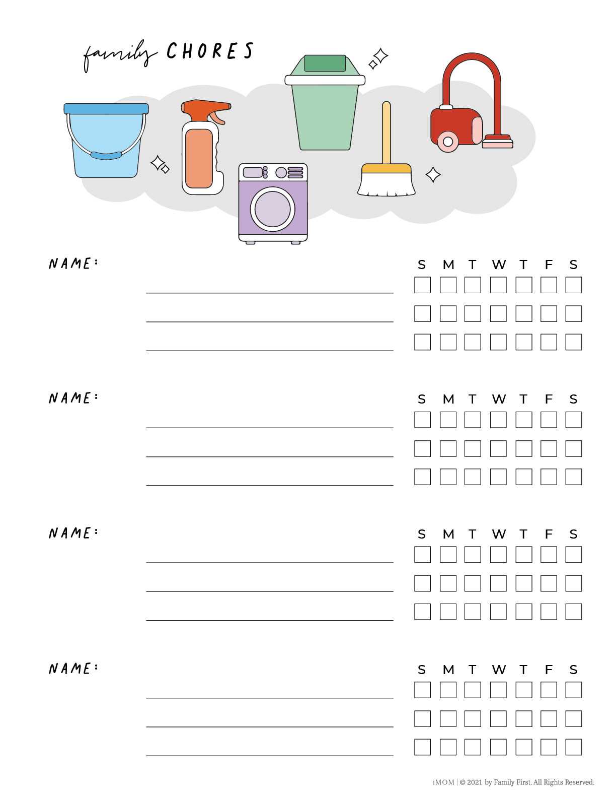 behavior chart calendar template