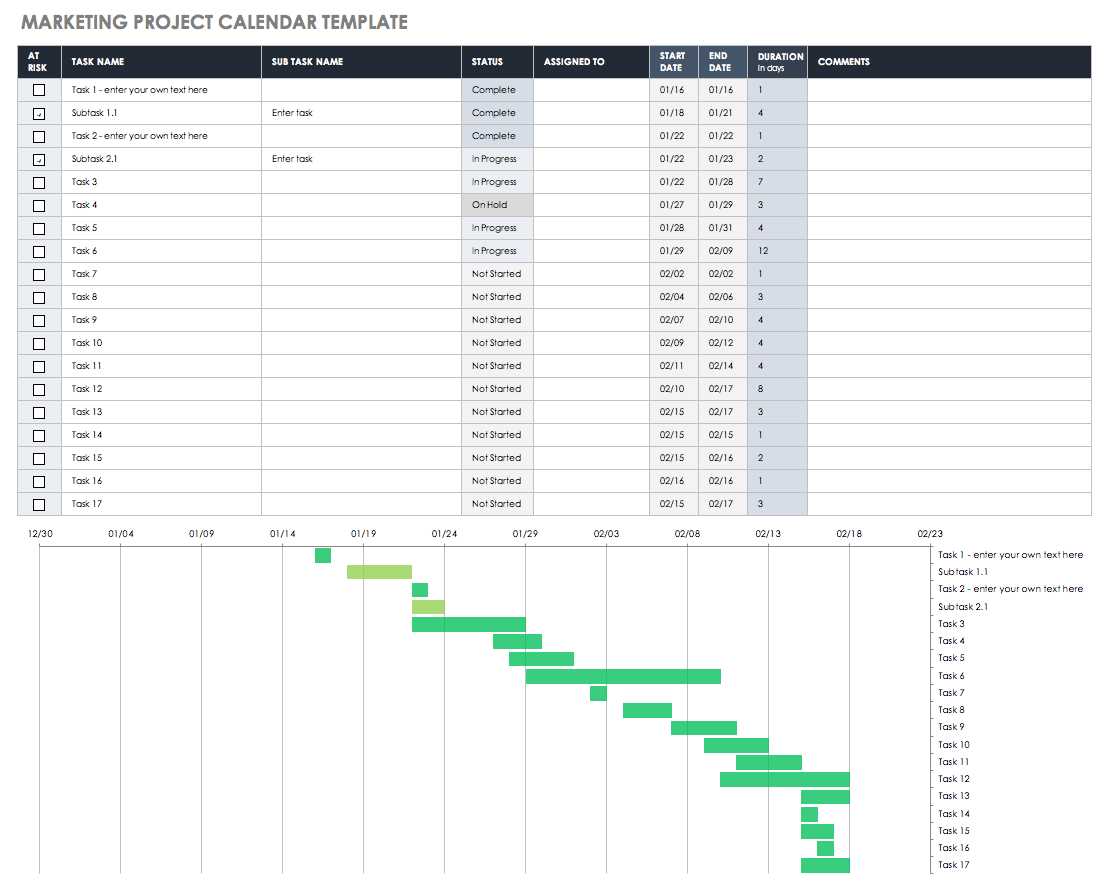 best marketing calendar template