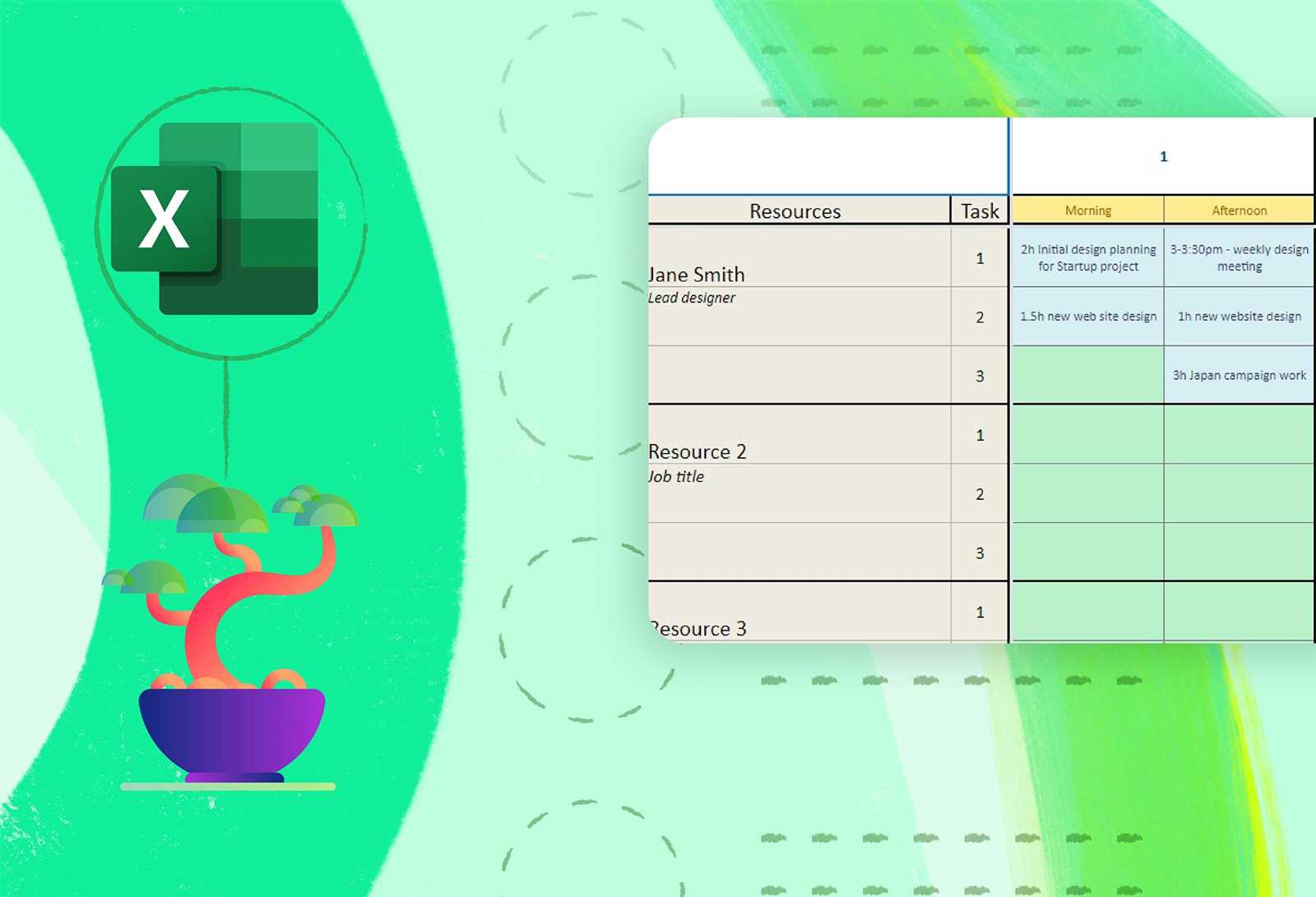 project resource calendar template