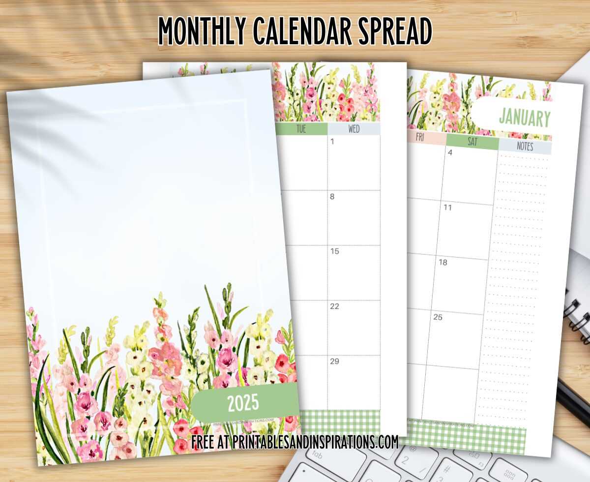 free 2 page calendar template