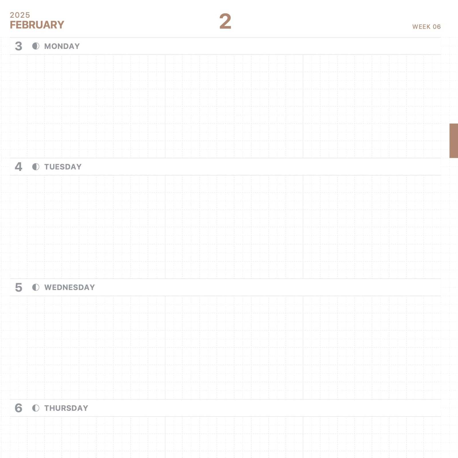 bi weekly calendar template 2025