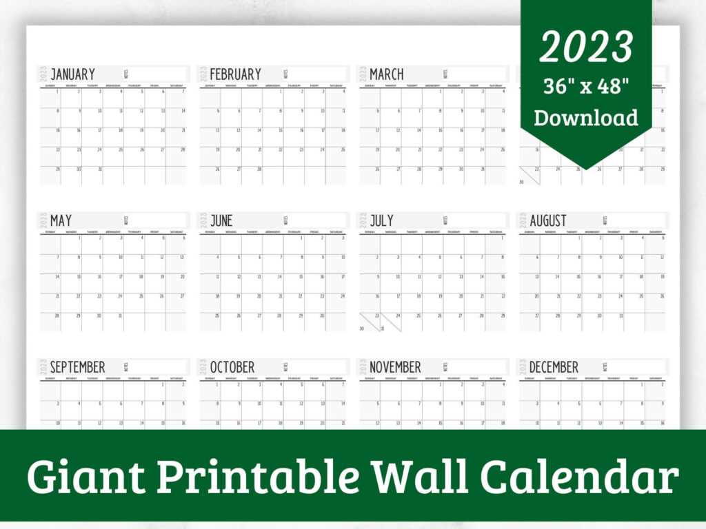 big calendar template