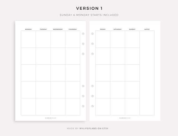 calendar template 2 months per page