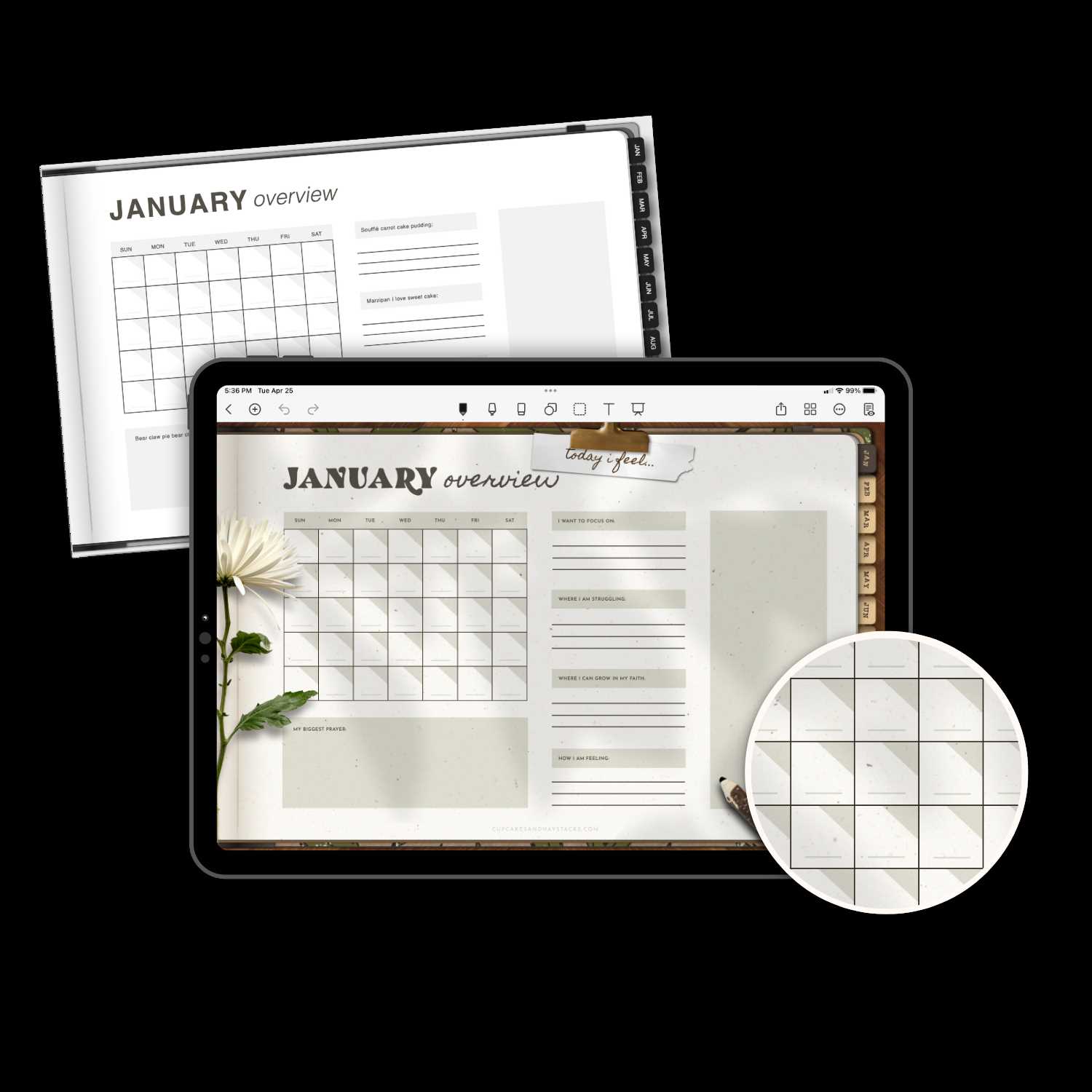 procreate calendar template