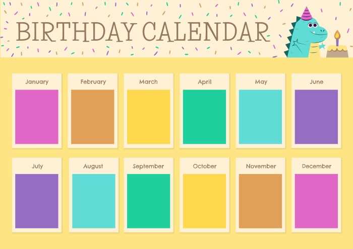 printable employee birthday calendar template