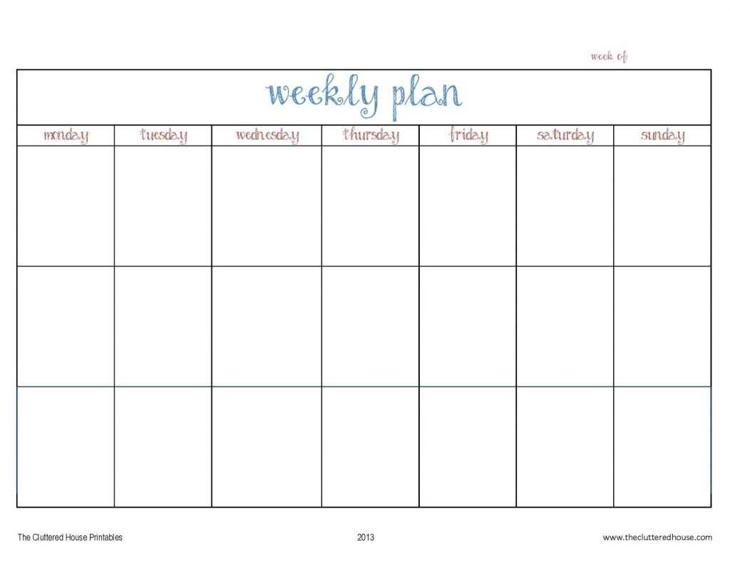 blank 4 month calendar template