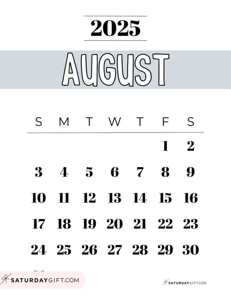 blank calendar template august 2026