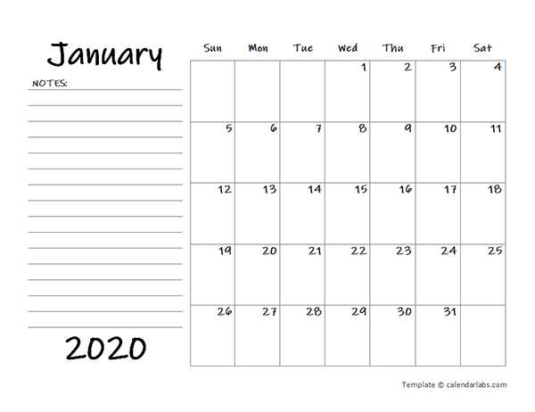 blank calendar templates free