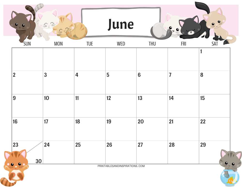 blank june calendar template