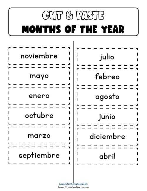 blank spanish calendar template