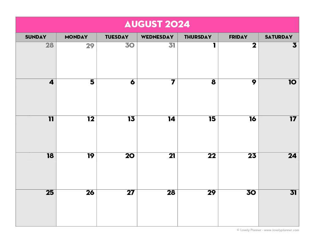 blank template calendar 2026