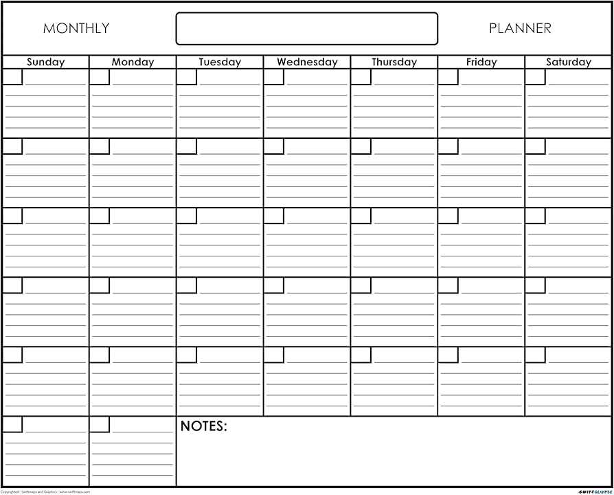 blank wall calendar template