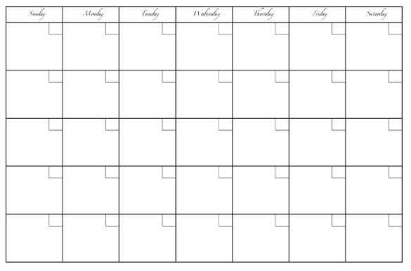 board calendar template