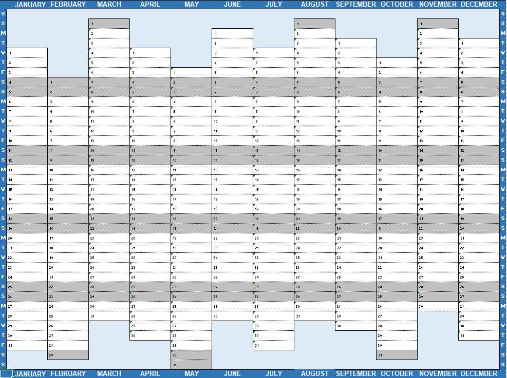 board calendar template