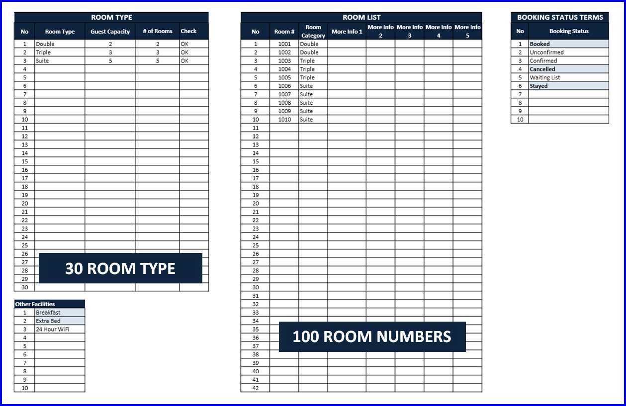 booking calendar template