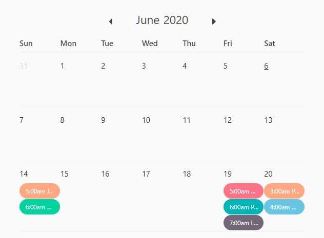 bootstrap template calendar