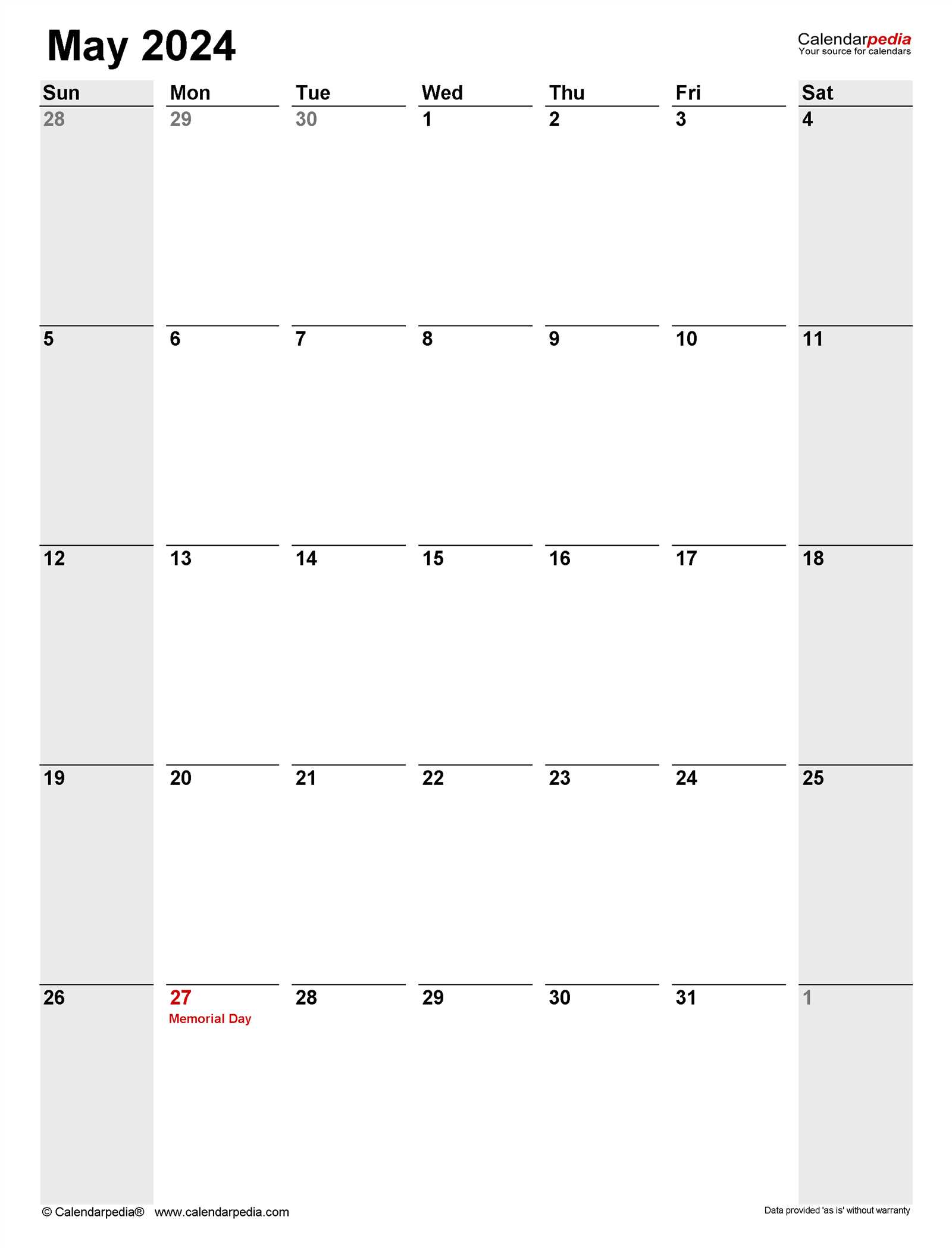 mini blank calendar template