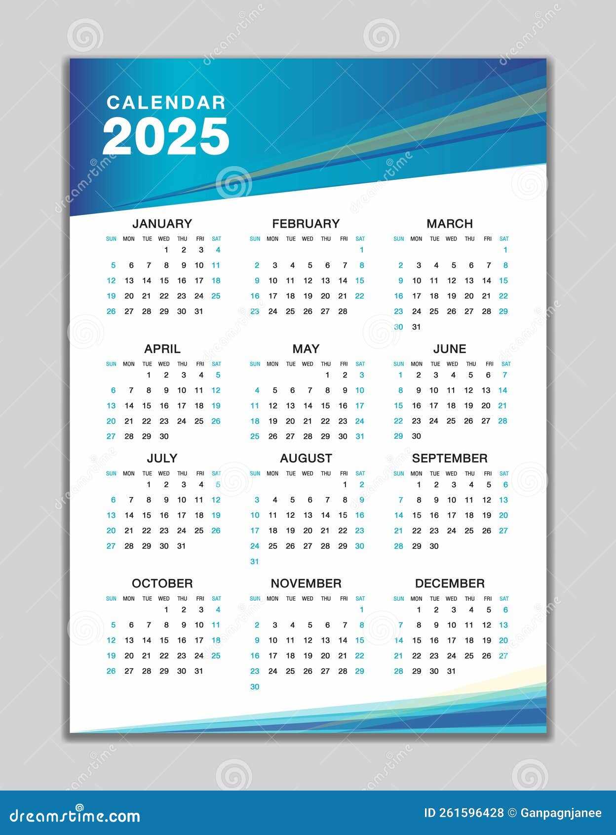 desk calendar 2025 template