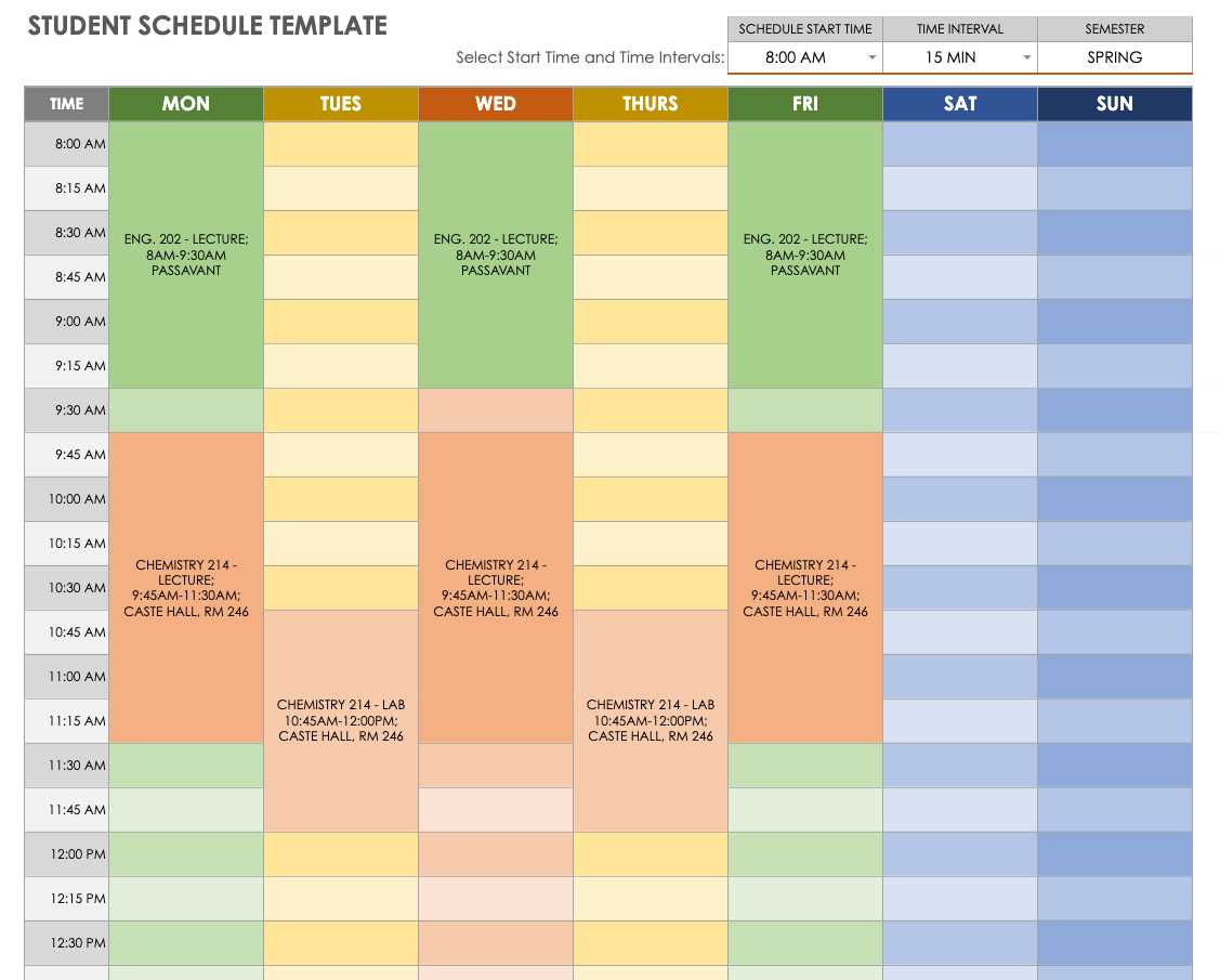 calendar template spreadsheet