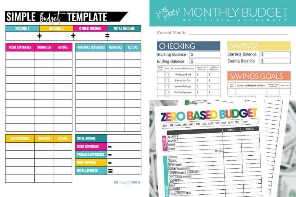 monthly budget calendar template free