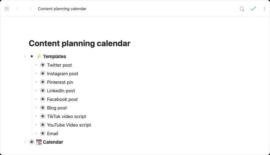 video calendar template