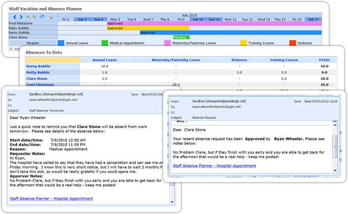 sharepoint vacation calendar template