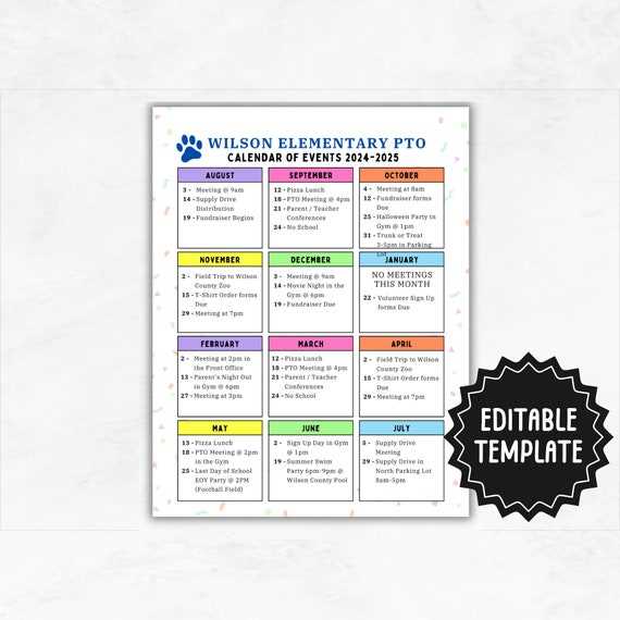 event calendar 2025 template