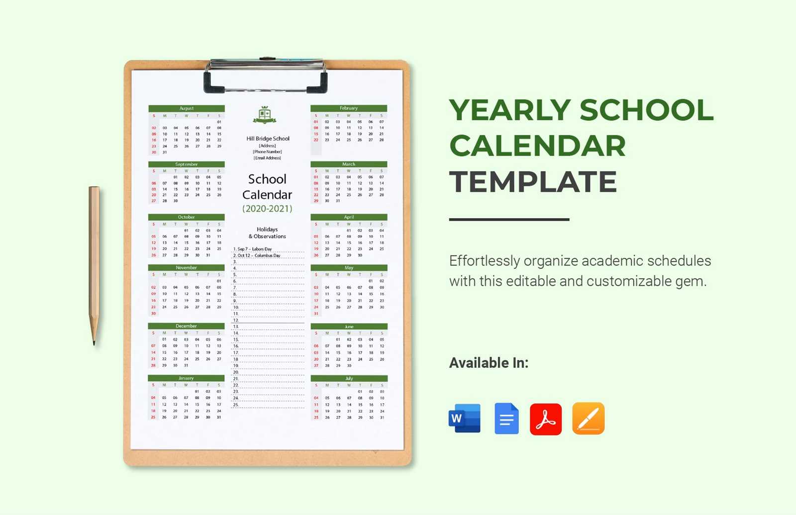 calendar 23 24 template