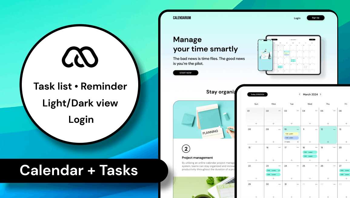 calendar app template