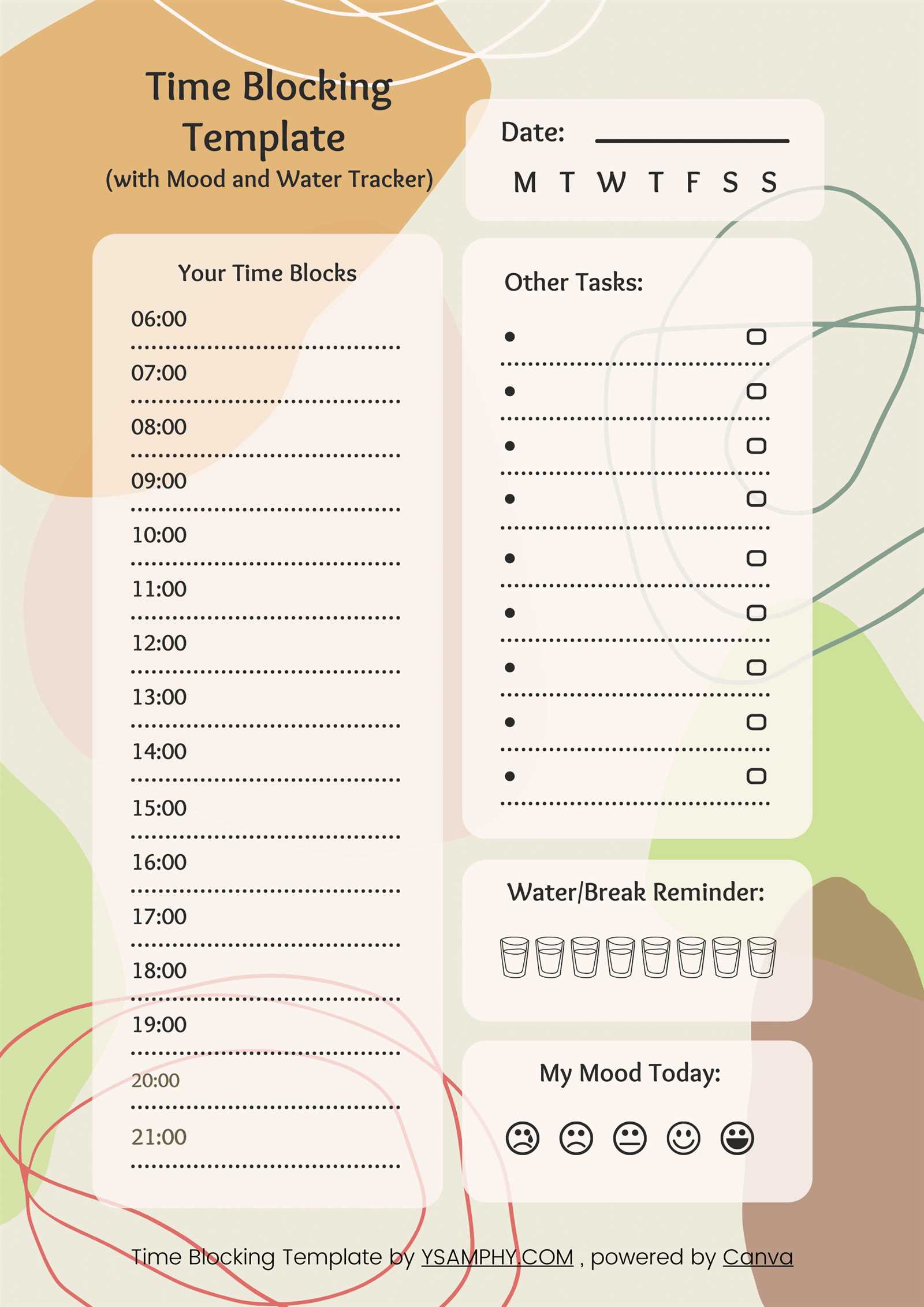 calendar block template