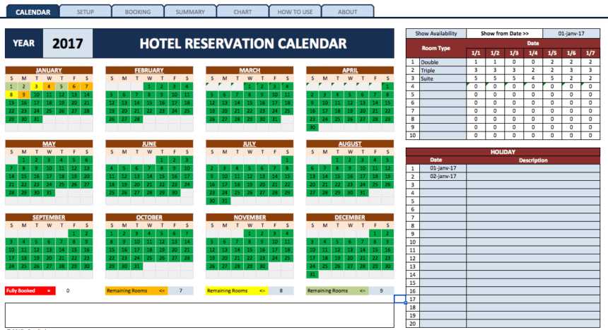 calendar booking template