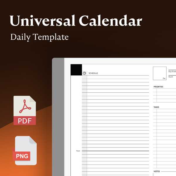 calendar daily schedule template