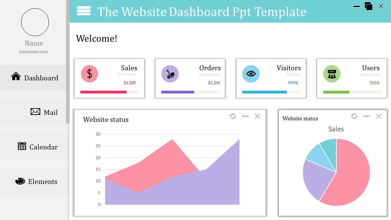 calendar dashboard template