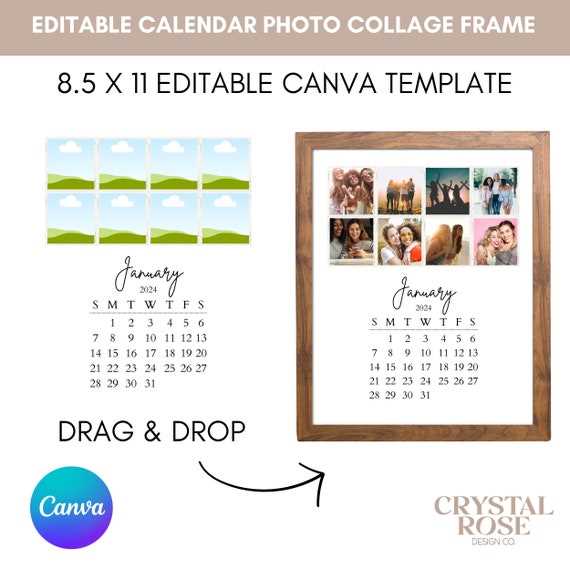 calendar editable template