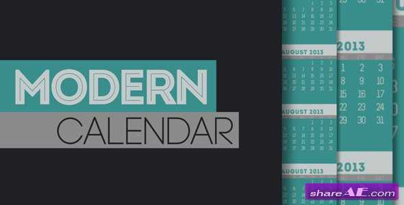 calendar flip after effects template free