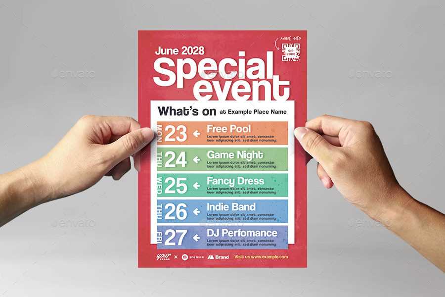 calendar flyer template