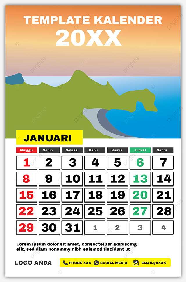 calendar flyer template