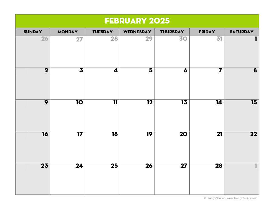 calendar for classroom template