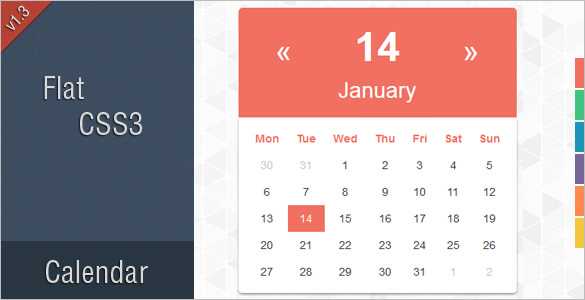 calendar html template free download