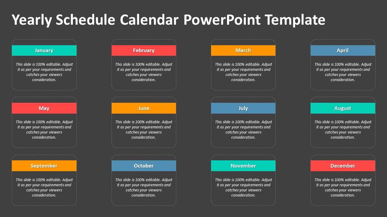 calendar in ppt template