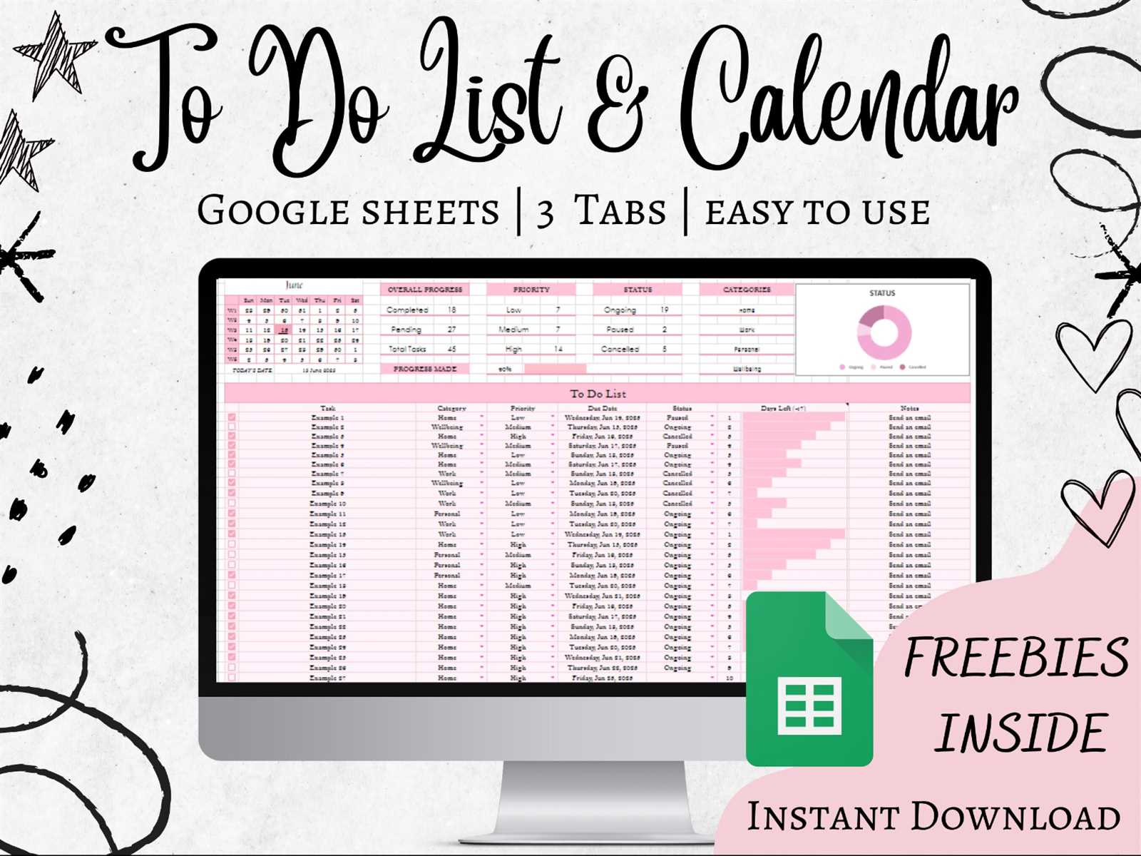 calendar in sheets template