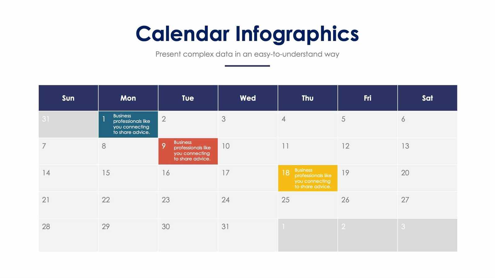 calendar infographic template