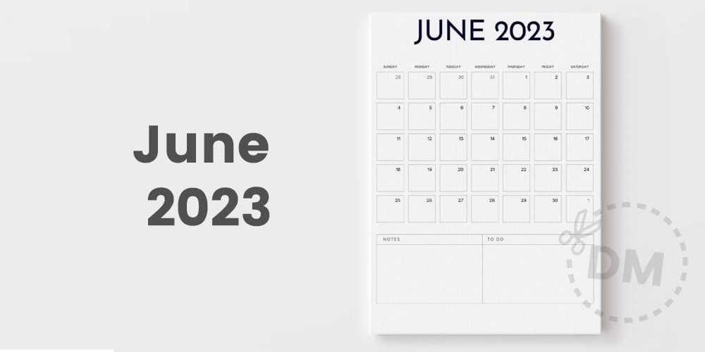 calendar june template