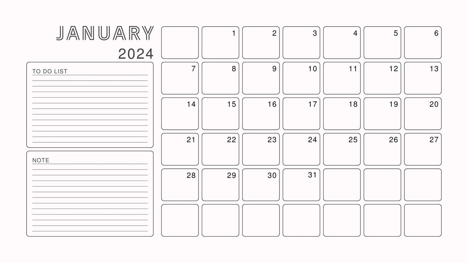 calendar list template